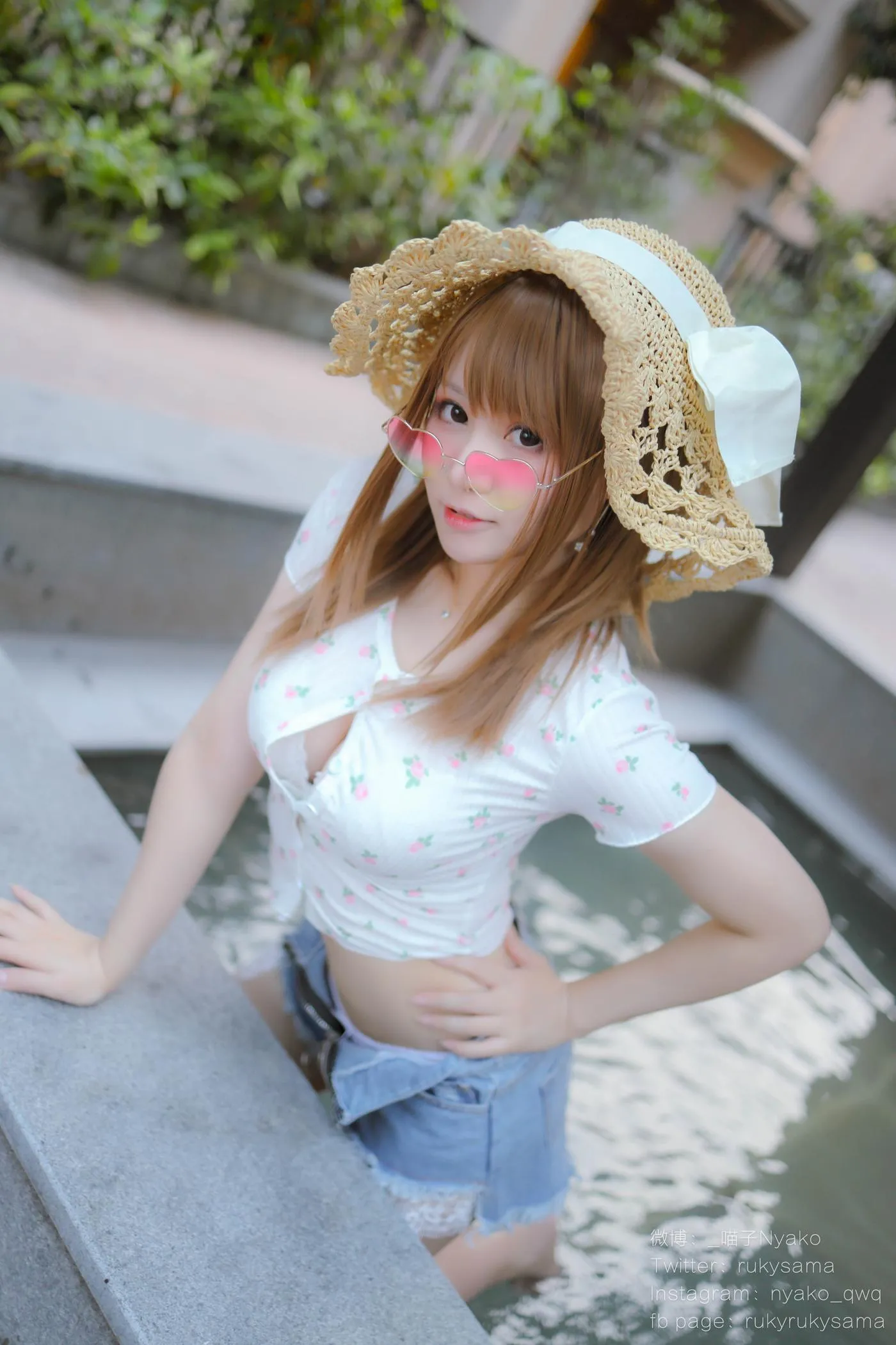 Nyako喵子 – NO.27 温泉蕾丝睡衣-温泉 [80P]插图8